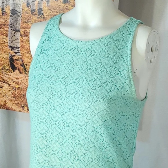 3/$25 Lace Layered Aqua Dress - Picture 3 of 9